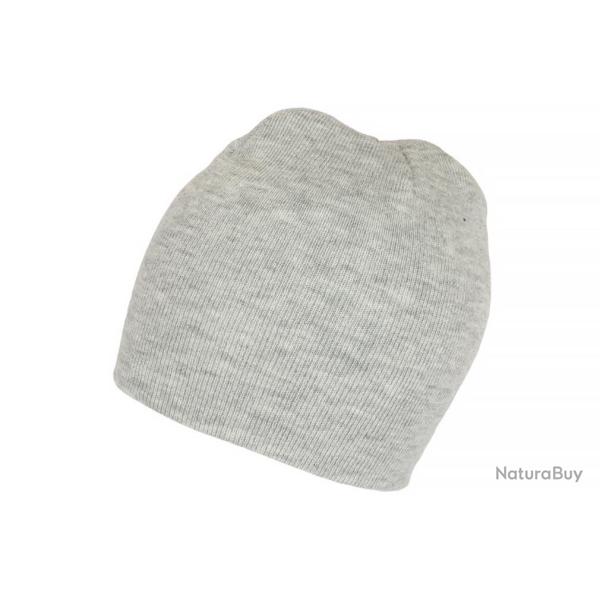 Bonnet Gris Perle Court en Laine Classe et Tendance Fylik Taille unique Gris