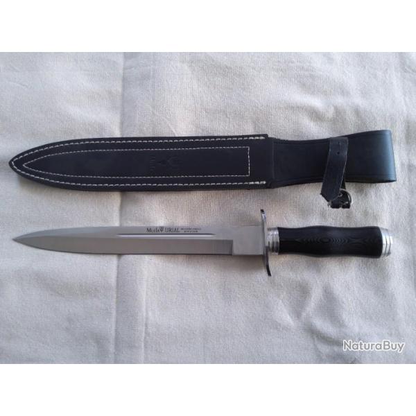 MUELA  URIALdague de chasse manche MICARTA long totale 378 mm lame 255mm