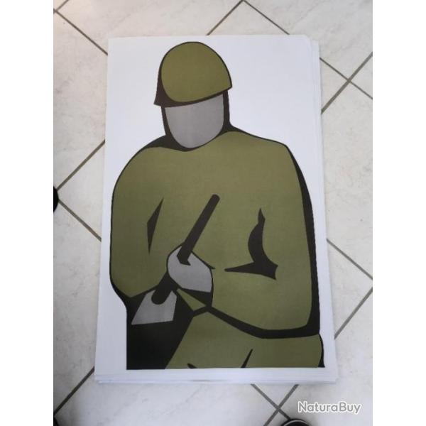100 cibles silhouettes de combat
