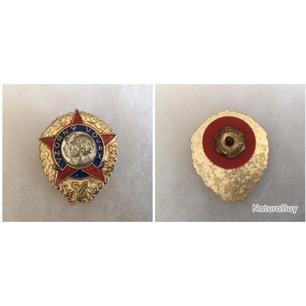TCHCOSLOVAQUIE - INSIGNE DE SOLDAT EXEMPLAIRE
