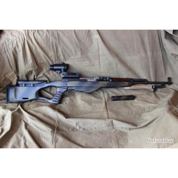 Crosse tactique pour SKS-45 en lamell�-coll� mod�le � DRAG � camouflage