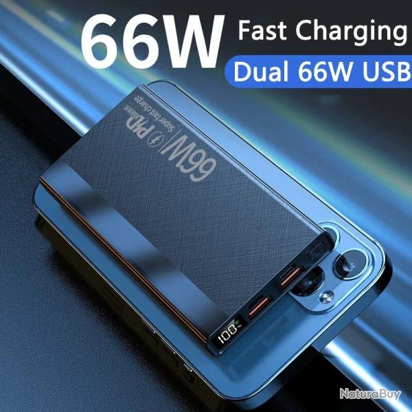 Batterie PowerBank Charge Super Rapide 66W, Modele: 20000mAh