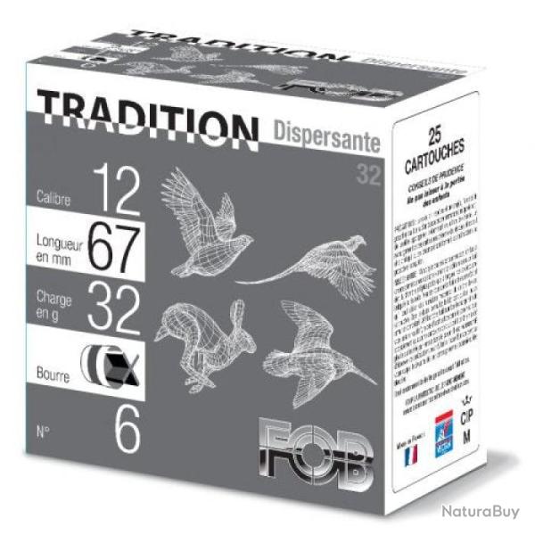 Cartouches de chasse FOB Dispersante 32 Cal.12 67 Par 1
