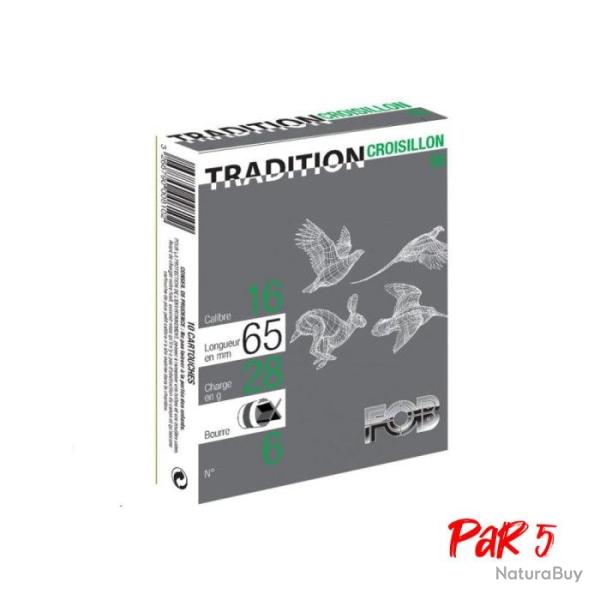 Cartouches de chasse FOB Croisillon Cal.16 67 Par 5