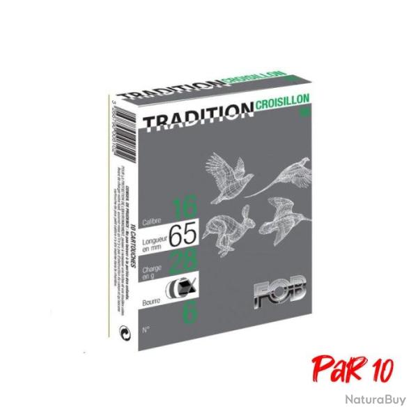 Cartouches de chasse FOB Croisillon Cal.16 67 Par 10
