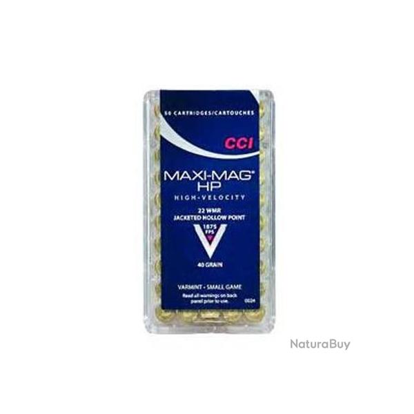 2 boites CCI Maxi Mag 22 Magnum 40 grains HP