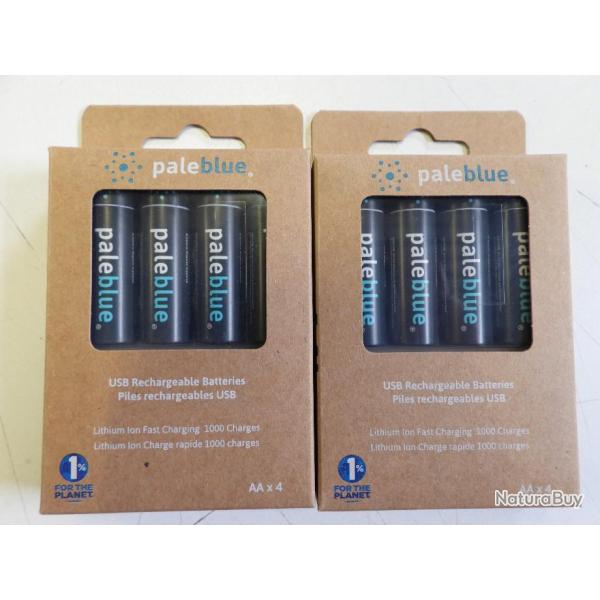 8 PILES RECHARGEABLES LITHIUM PALEBLUE
