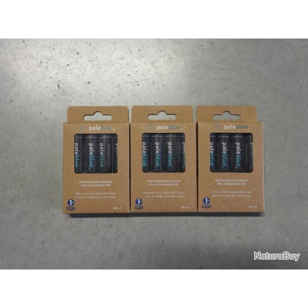 12 PILES RECHARGEABLES LITHIUM PALEBLUE