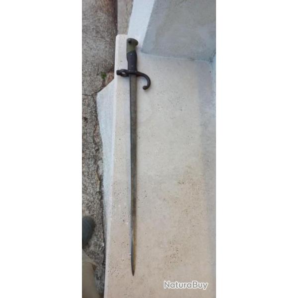 baionnette fusil gras sans fourreau