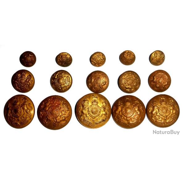 BOUTONS d'UNIFORME BRITANNIQUE de la SECONDE GUERRE.  /7540