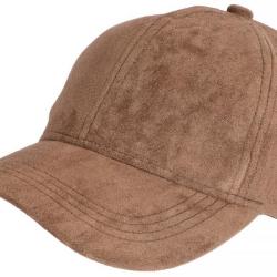 Casquette Daim Marron Tabac Classe Suedine Kalter Baseball Taille unique Marron