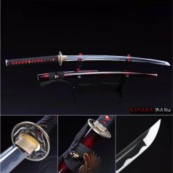 Katana Samoura&iuml; Japonais en Acier Carbone 1095 Fait Main