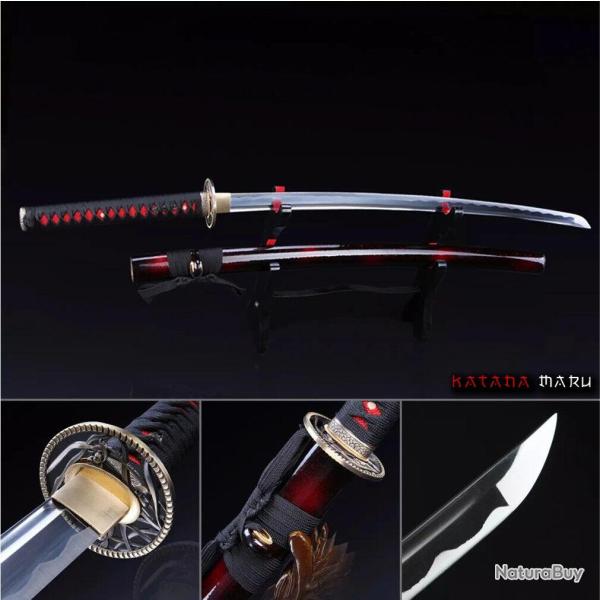 Katana Samoura� Japonais en Acier Carbone 1095 Fait Main