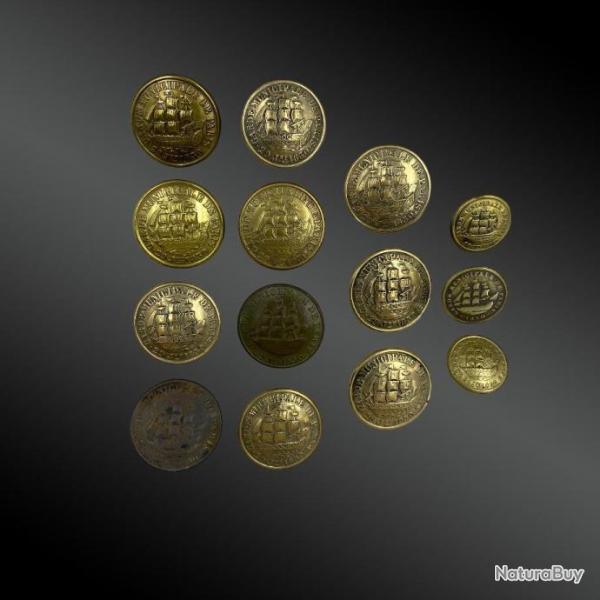 Boutons D'uniforme De Dragon De La Garde Municipale De Paris. Mod�le De Juillet 1830.