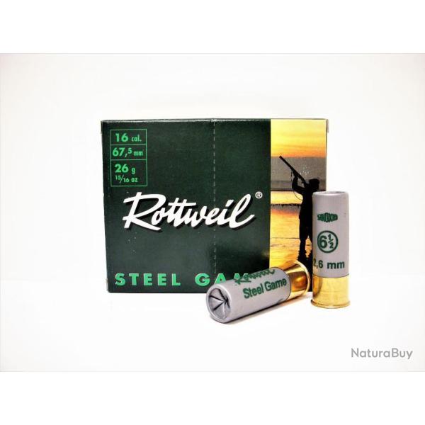 CARTOUCHES ACIER ROTTWEIL STEEL GAMECAL.16/67 - BASSE PRESSION - Boite de 10 cartouches