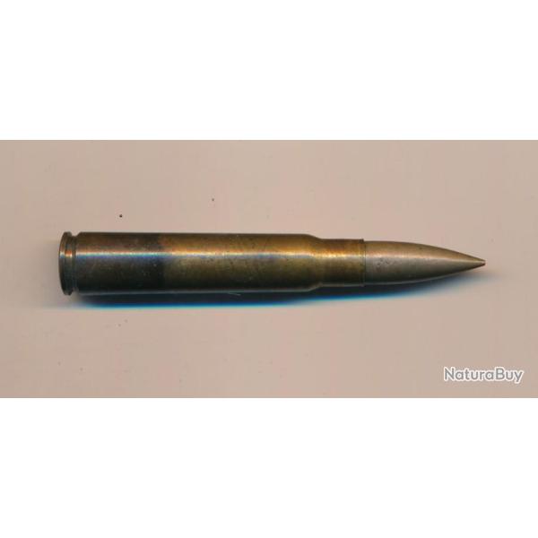 UNE CARTOUCHE de 7,92 x 57 MAUSER WW1 Allemagne inerte pr�sentation base noircie