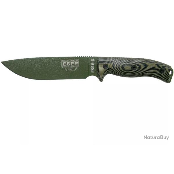 COUTEAU DE CAMP ESEE 6 -  Lame Verte-VERT/NOIR