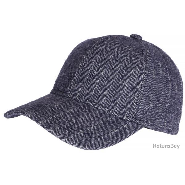 Casquette Baseball Laine Bleue Marine a Chevrons Tradition Britty Taille unique Bleu