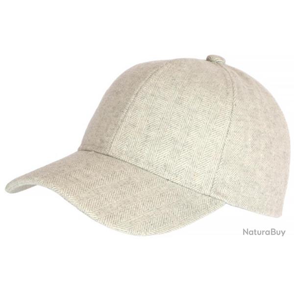 Casquette Baseball Laine Beige a Chevrons Tradition Britty Taille unique Beige