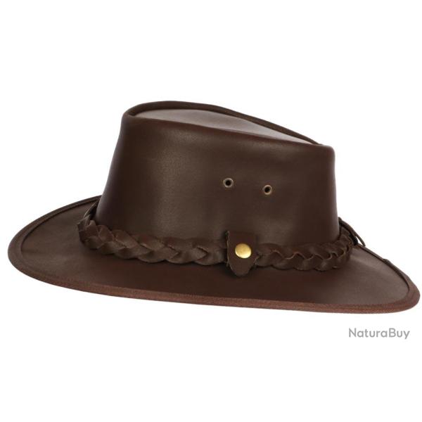 Chapeau Cuir Marron Australien Traveller Winton Aussie Apparel Marron