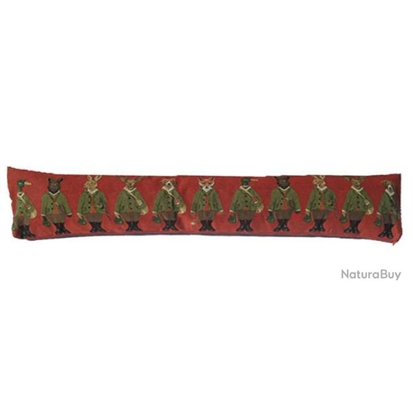 Boudin de porte Animaux chasseurs rouge