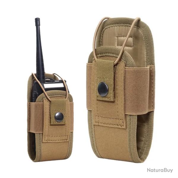 POCHETTE TACTIQUE POUR TALKIE-WALKIE - SYST�ME MOLLE - KAKI - LIVRAISON GRATUITE