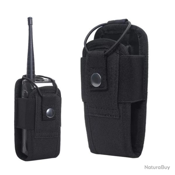 POCHETTE TACTIQUE POUR TALKIE-WALKIE - SYST�ME MOLLE - NOIR - LIVRAISON GRATUITE
