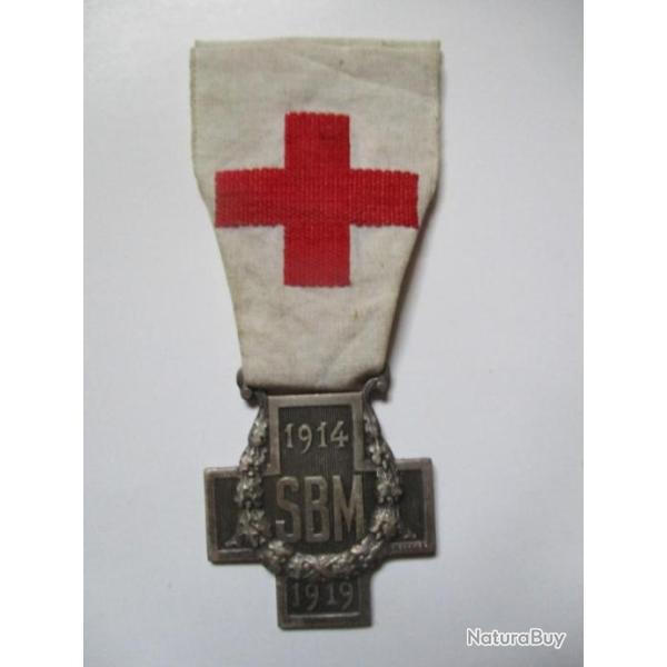 M�daille Croix Rouge Soci�t� Fran�aise Secours aux bless�s Arm�es Terre & Mer