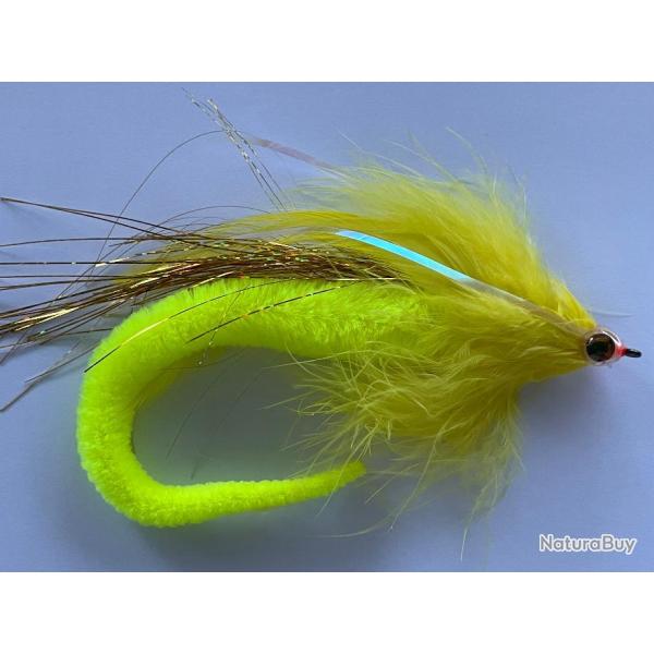 mouche brochet dragon tail jaune