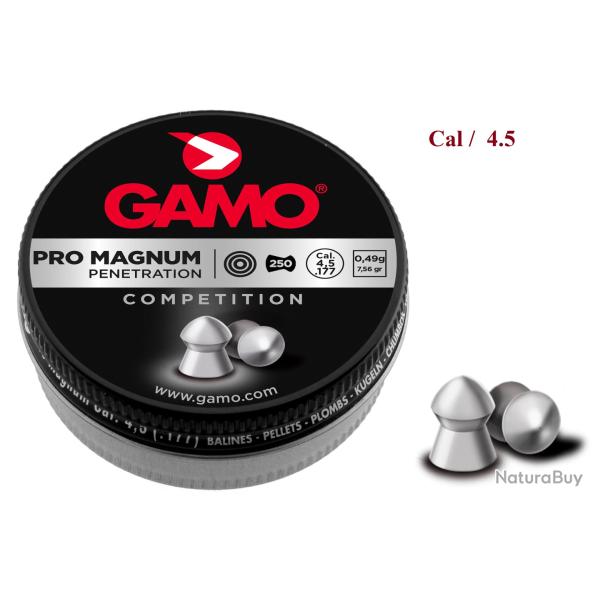 Plombs Gamo � T�te POINTUE � Cal 4.5 mm  Boite de 250