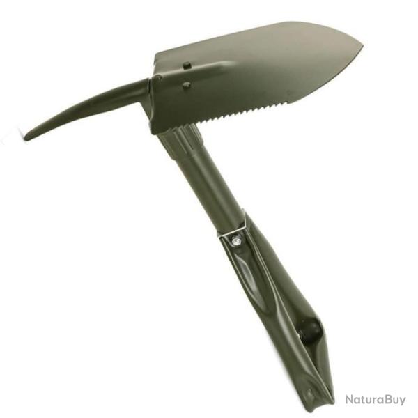 Pelle de Survie Pioche Scie Vert For�t 3 en 1 Jardinage D�tection