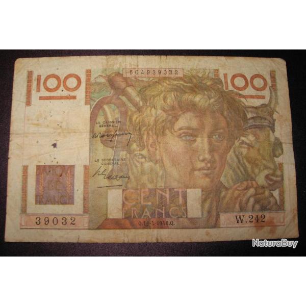 FRANCE billet de 100 francs "jeune paysan" du 15-4-1948 tb