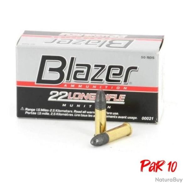 Balles CCI Blazer Lead Round Nose - Cal.22 LR - Boite de 500 - 22LR / Par 10 / 40