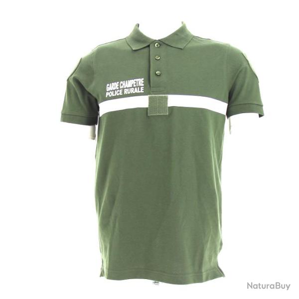 Polo manches courtes KAKI brod� Garde Champ�tre Police Rurale Conforme au d�cret 2023