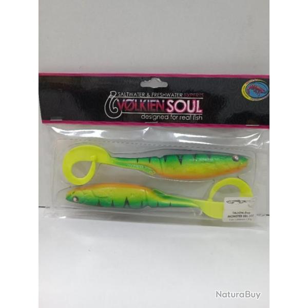 !!! Leurre souple VOLKIEN SOUL TALION EVO MONSTER EEL 200 !!! FIRE TIGER
