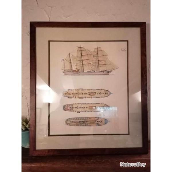 Cadre navire Militaire 19�me si�cle