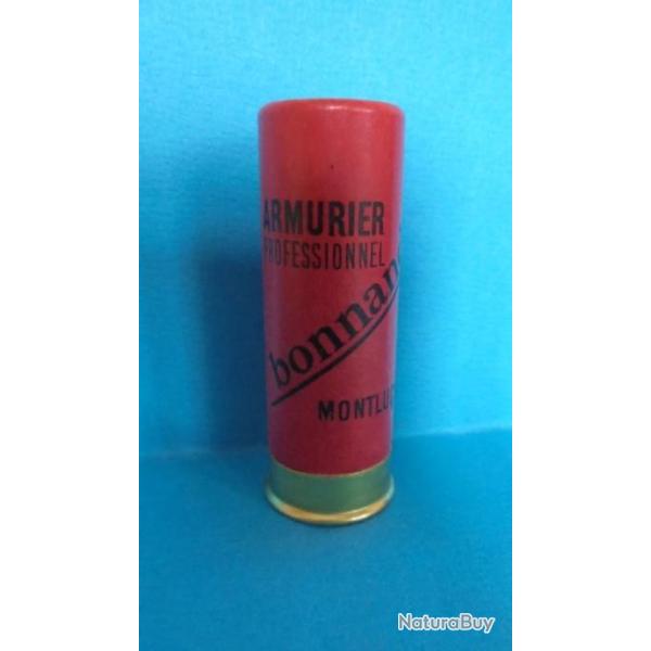 CARTOUCHE ANCIENNE NON RECHARGEE CAL.12 ARMURERIE  "BONNAND MONTLUON " .