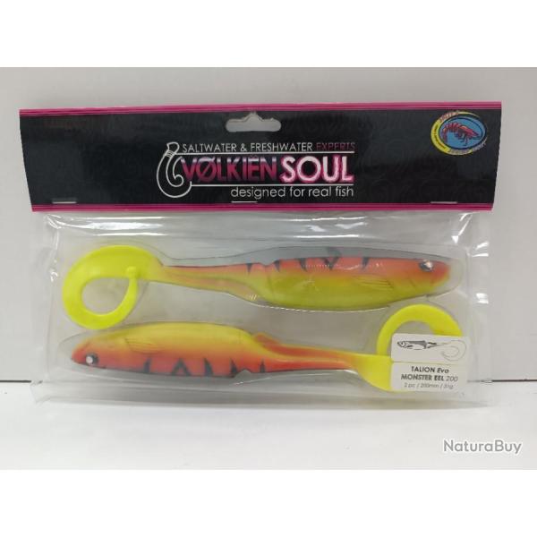 !!! Leurre souple VOLKIEN SOUL TALION EVO MONSTER EEL 200 RED TIGER !!!