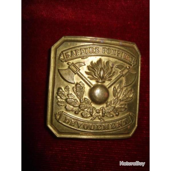 Plaque de ceinturon de pompier . Lot N1 .