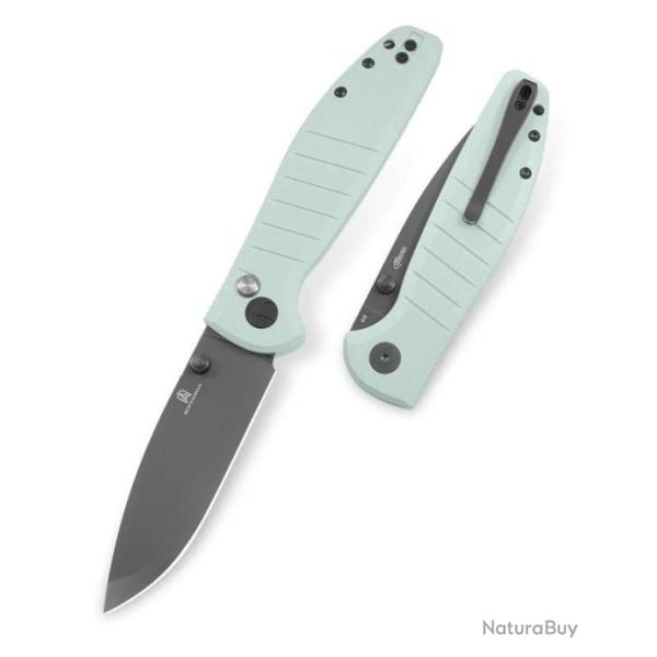 Couteau Bestech Bestechman Goodboy Ice Cream Blue G10 Lame Acier D2 Gray DLC IKBS Button BTKMK04D