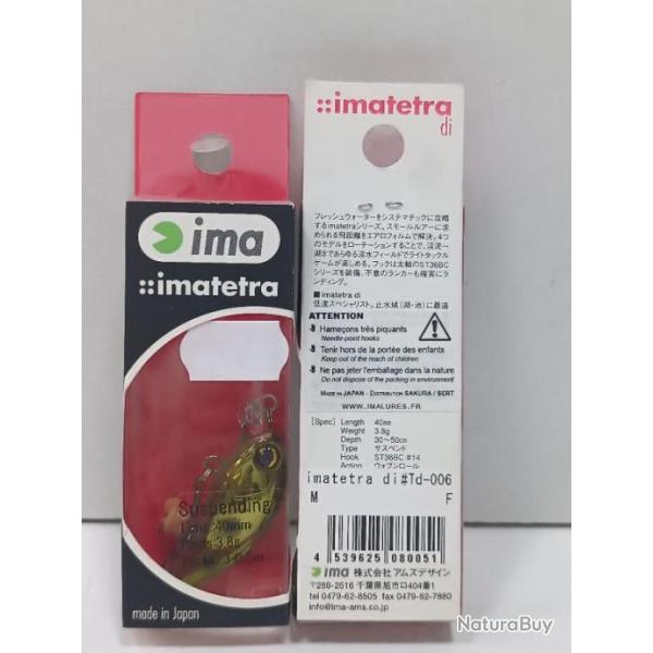 !! Leurre IMA LURES IMATETRA DI TD-006 !!