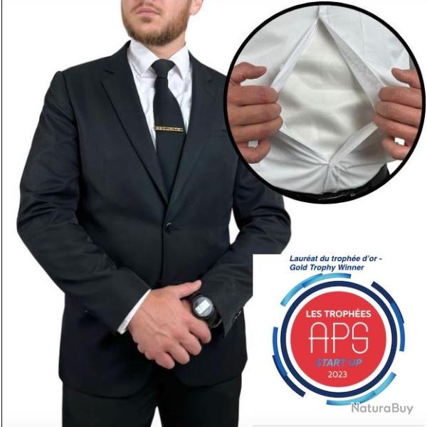 D�bardeur anti couteau BLANC - discret et efficace - Produit prim� au salon de la s�curit� APS