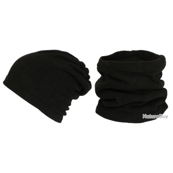 Bonnet Tube Snood Noir Cache Cou Polaire Kosd Taille unique Noir