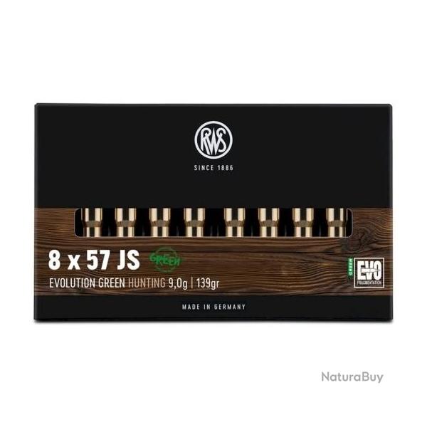 MUNITIONS RWS CAL.8X57 JS EVO GREEN 9G 139GR PAR 60