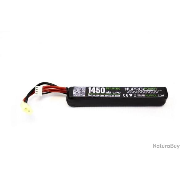 Airsoft - Batterie Li-Po 1 stick 11.1 V - 1450 mAh 30C tamiya | Nuprol (0001 5917)