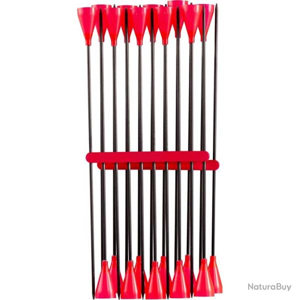Lots de 20 fl�chettes pour sarbacane Alexbow en carbone Rouge