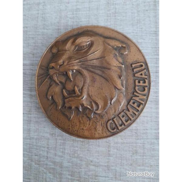 Plaque commemorative bronze porte avion Clemenceau