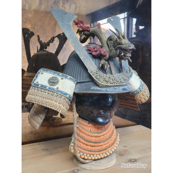 Kabuto complet Yoroi 62 Ken Sign� "TRES RARE" p�riode EDO