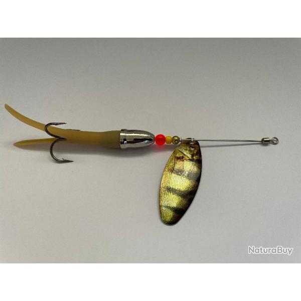 cuiller quimperloise 18 grs Saumon, truite de mer et carnassiers caoutchouc naturel palette perche