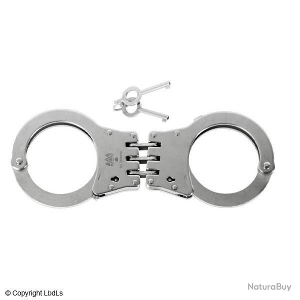 Menottes AKIS charni�res double s�curit� acier carbone pro 210